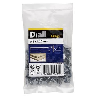 Diall Galvanised Carbon Steel Clout Nail Pack (3 x 12 mm)