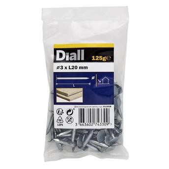 Diall Galvanised Carbon Steel Clout Nail Pack (3 x 20 mm)