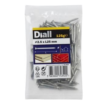 Diall Galvanised Carbon Steel Masonry Nail Pack (2.5 x 25 mm)