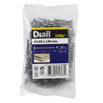 Diall Carbon Steel Annular Ring Nail Pack (2.65 x 50 mm)