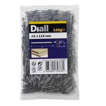 Diall Carbon Steel Veneer Pin Pack (1 x 15 mm)