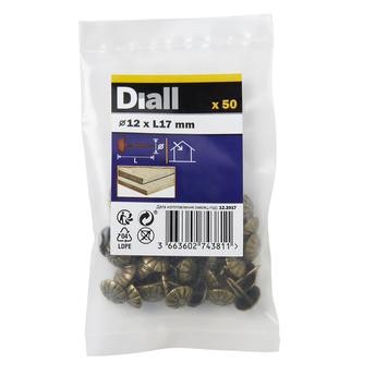 Diall Bronze-Plated Steel Upholstery Nail Pack (12 mm, 50 Pc.)