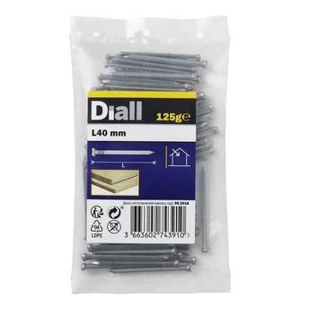 Diall Carbon Steel Plain Oval Nail Pack (40 mm, 125 g)