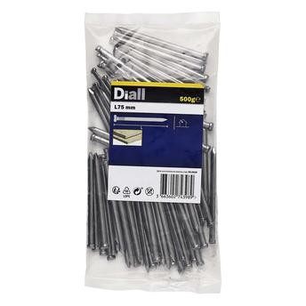 Diall Carbon Steel Plain Oval Nail Pack (75 mm, 500 g)