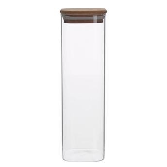Neoflam Borosilicate Glass Square Glass Jar (1300 ml)