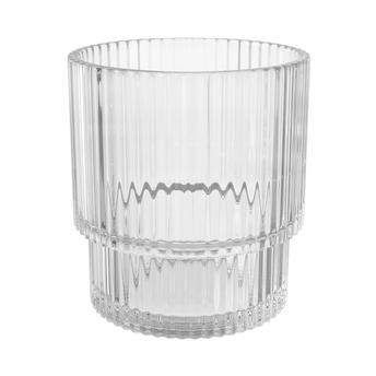 GoodHome Glass Cavalla Ribbed Effect Tumbler (80 x 90 x 80 mm)