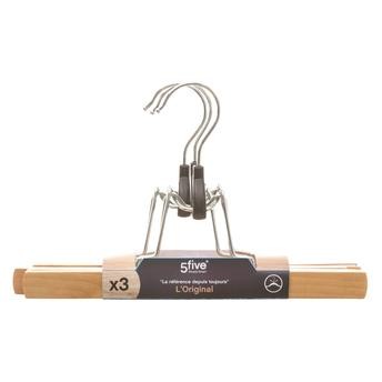5Five Wood Clip Hanger (25 x 2.5 x 16.3 cm, 3 Pc.)