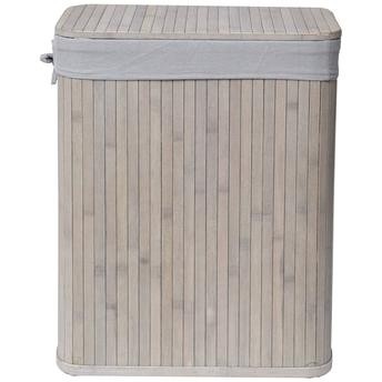 Tendance Bamboo Rectangular Laundry Basket (43.5 x 34.5 x 54 cm)