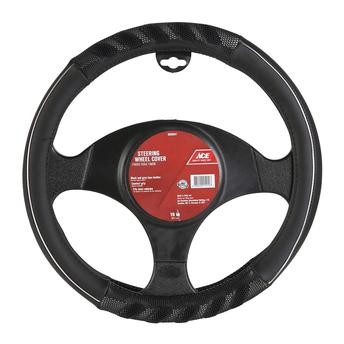Ace Microfiber Faux Leather Steering Wheel Cover V