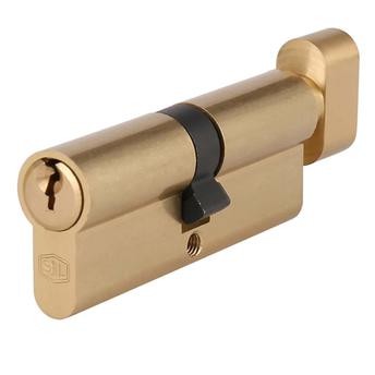 Smith & Locke Brass Thumbturn Cylinder Lock Set (80 x 33 x 17 mm)