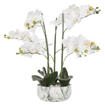 Artificial Orchid Plant W/Marble Pot (45 x 45 x 61.5 cm)