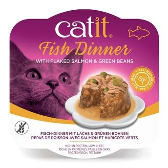 طعام قطط فيش دينر كاتيت (سلمون وفاصوليا خضراء، 80 جرام)