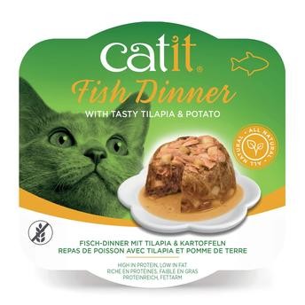 طعام قطط فيش دينر كاتيت (بلطي وبطاطا، 80 جرام)