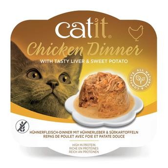 طعام قطط تشيكن دينر كاتيت (كبدة وبطاطا حلوة، 80 جرام)