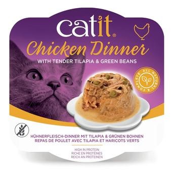 طعام قطط تشيكن دينر كاتيت (بلطي وفاصوليا خضراء، 80 جرام)