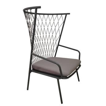 1-Seater Aluminum Rope Chair W/Cushion Icon (88 x 84 x 125 cm)