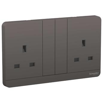 Schneider Electric 2 Gang Switched Sockets (14.6 cm)