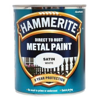 Hammerite Metal Paint (750 ml, Satin White)