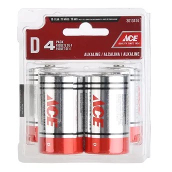 ACE D Alkaline Battery Pack (4 Pc.)