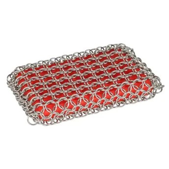 Lodge Cast Iron Silicone & Chainmail Scrubber (2.57 x 13.23 x 22.12 cm)