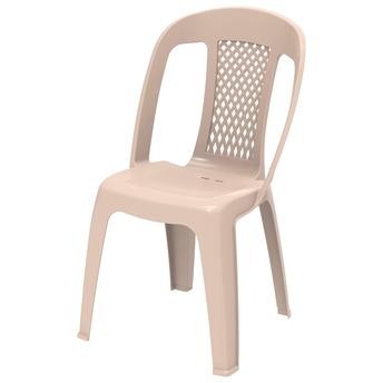 Cosmoplast Regal Single-Seater Plastic Chair (54 x 46 x 85 cm, Beige)