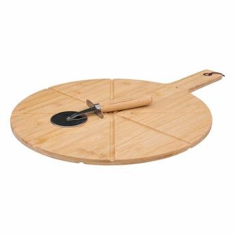 5Five Bamboo Pizza Cutting Board W/Cutter (37 x 50 x 1.1 cm)
