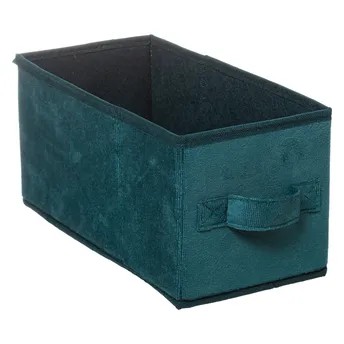5Five Velvet Storage Box (15 x 31 x 15 cm, Blue)