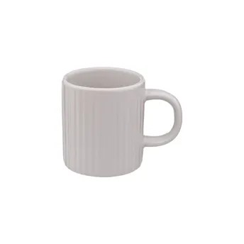 SG Ribbed Earthenware Cup (100 ml, White)
