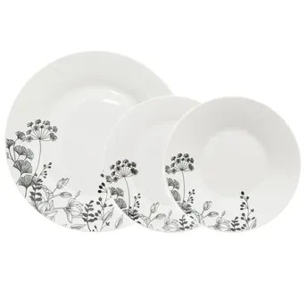SG White Floral Porcelain Dinnerware Set (18 Pc.)