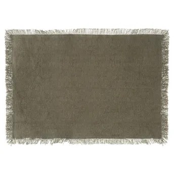 SG Maha Cotton Placemat (45 x 30 x 0.3 cm, Khaki)
