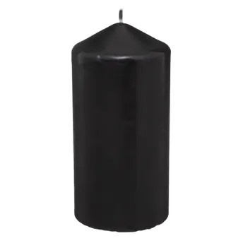 Comptoir de la Bougie Hugo Wax Pillar Candle (6.8 x 14 cm, Black)
