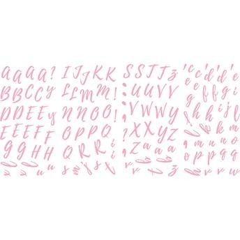 RoomMates Pink Brush Script Alphabet Peel & Stick Wall Decal (22.86 x 44.13 cm, 4 Pc.)