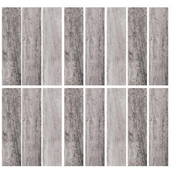 ملصقات جدارية سهلة التقشير واللصق بتصميم ألواح خشبية رمادية روم ميتس (قطعتين، 43.82 × 92.71 سم)