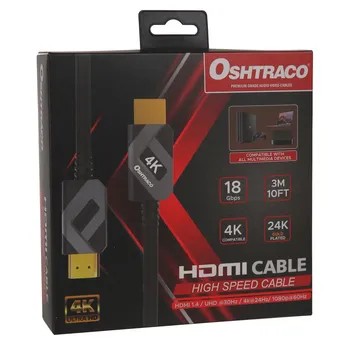 كابل HDMI 1.4 عالي السرعة بدقة 4K أوشتراكو (3 متر)