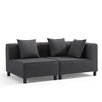 Argos Single-Seater Metal & Olefin Corner Sofa + Single-Seater Sofa