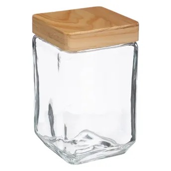 5Five Glass Storage Jar W/Pine Lid (1.7 L)