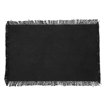 SG Maha Cotton Placemat (45 x 30 x 0.3 cm, Black)