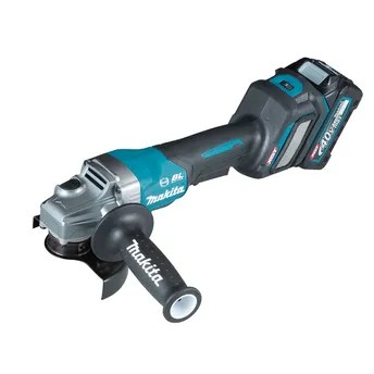 Makita Cordless Paddle Switch Angle Grinder XGT W/Batteries & Charger, GA028GM202 (40 V, 115 mm)