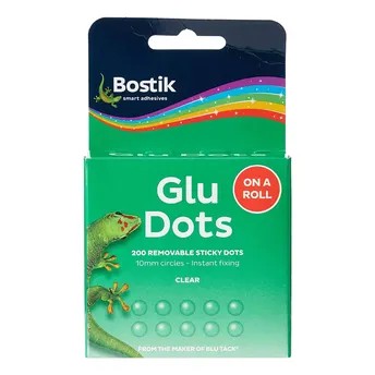 Bostik Glu Dots 200-Dot Removable Sticky Dots (Clear)