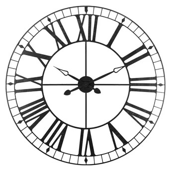 Atmosphera Vintage-Style Metal Wall Clock (88.5 x 4.5 cm)