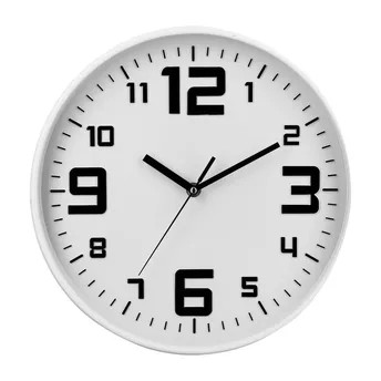 ساعة حائط بلاستيكية أتموسفيرا (30 × 5 سم، أبيض)