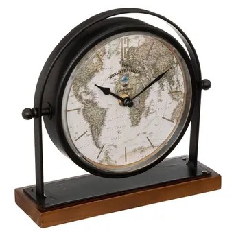 Atmosphera Flavia Metal Standing Clock (21 x 7 x 21 cm)