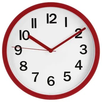 ساعة بلاستيك عصرية أتموسفيرا (22.3 × 3.8 سم، أحمر)