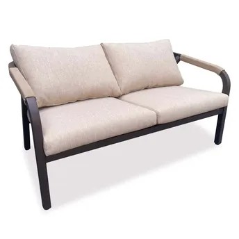 Angelo 2-Seater Aluminum & Rope Sofa (145 x 75 x 70 cm)