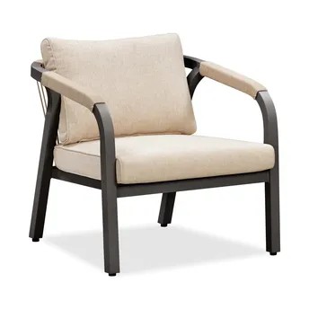 Angelo Single-Seater Aluminum & Rope Sofa (70 x 75 x 70 cm, 2 Pc.)