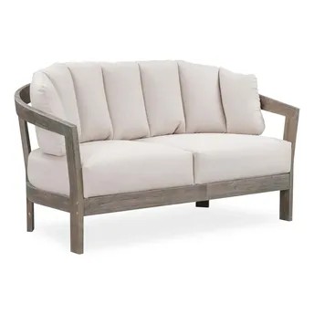 Bridgeport 2-Seater Acacia Wood Sofa (167 x 91 x 80 cm)