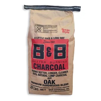B&B Charcoal 100% Natural Oak Lump Charcoal (9.09 kg)