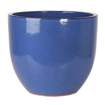 Shanghai 10-01B Glazed Ceramic Plant Pot (30 x 27 cm, Blue)