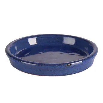 Shanghai Glazed Ceramic Plant Saucer (20 cm, Blue)