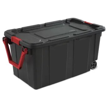 صندوق تخزين بلاستيكي بعجلات للأعمال الصناعية ستيريلايت (151 لتر)